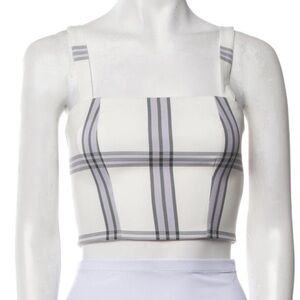LIKE NEW Iorane Plaid Print Square Neckline Crop Top XS